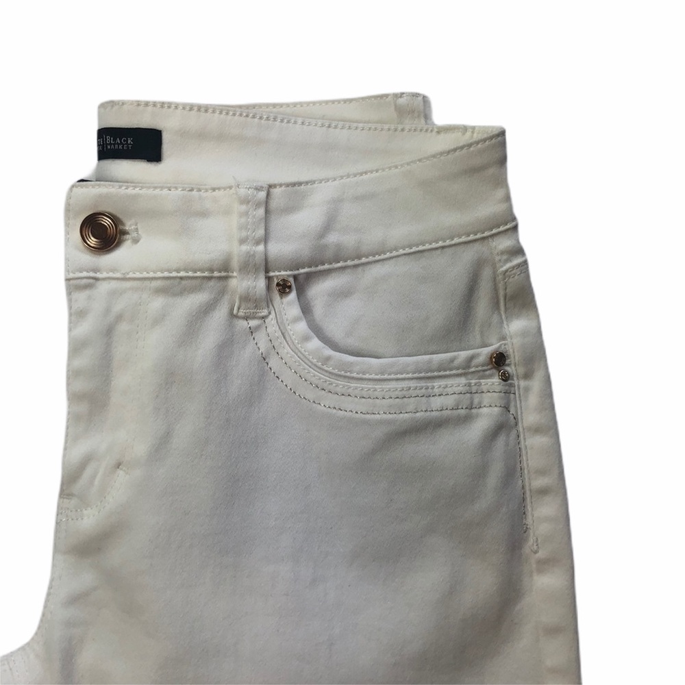 White House Black Market White Capri Jeans Size 4 - Picture 4 of 8